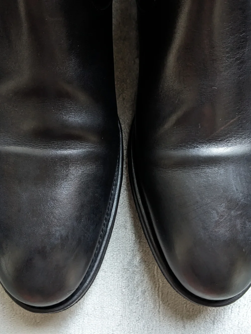 Gucci Black Leather Chelsea Boots for Men Size Zip US 11